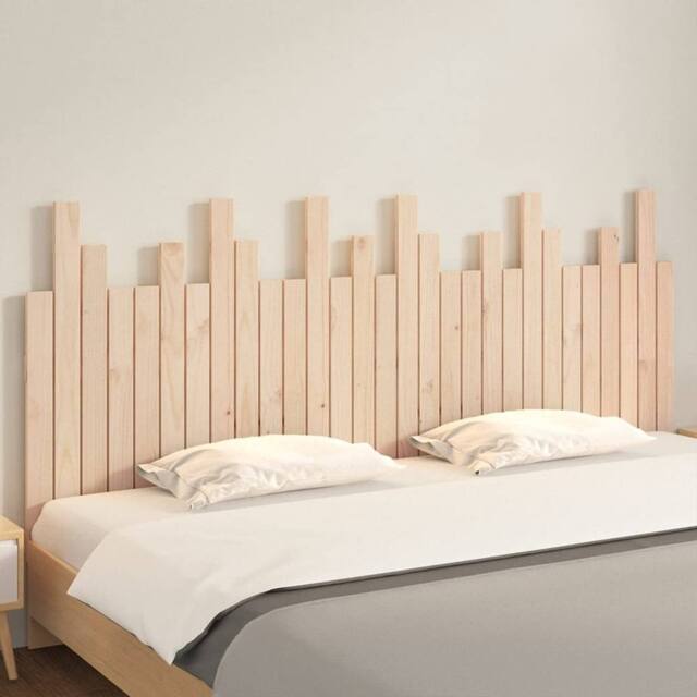Berkfield Home Wall Headboard 185x3x80 cm Solid Wood Pine in Light Tan - Size: 185 x 3 x 80 cm - image 1