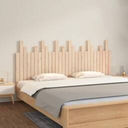 Berkfield Home Wall Headboard 185x3x80 cm Solid Wood Pine in Light Tan - Size: 185 x 3 x 80 cm - thumbnail 2