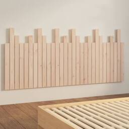 Berkfield Home Wall Headboard 185x3x80 cm Solid Wood Pine in Light Tan - Size: 185 x 3 x 80 cm - thumbnail 4