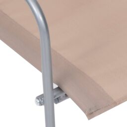 Berkfield Home 4 Piece Garden Lounge Set Fabric & Steel Taupe - thumbnail 6