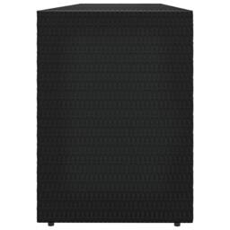 Berkfield Home Garden Storage Cabinet Black 198x55.5x80 cm Poly Rattan - thumbnail 5