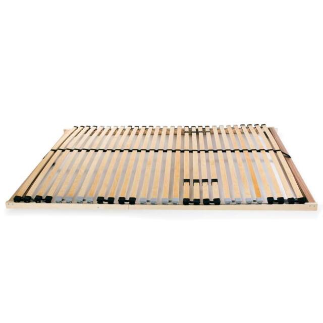 Berkfield Home Slatted Bed Base with 28 Slats 7 Zones 100x200 cm in Brown - image 1