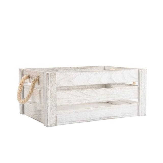 SPETLEK Wooden Crates shelve Box Christmas Gift Hampers Medium in Light Grey - Size: Large - image 1