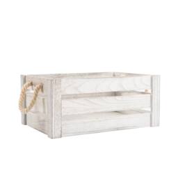 SPETLEK Wooden Crates shelve Box Christmas Gift Hampers Medium in Light Grey - Size: Large - thumbnail 1