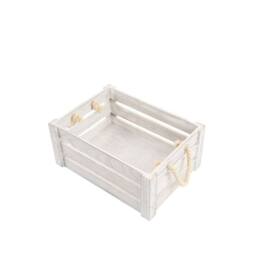 SPETLEK Wooden Crates shelve Box Christmas Gift Hampers Medium in Light Grey - Size: Large - thumbnail 3