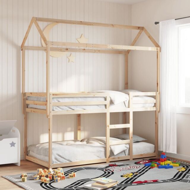 Berkfield Home Bunk Bed without Mattress 80x200 cm Solid Wood Pine in Brown - image 1