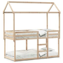 Berkfield Home Bunk Bed without Mattress 80x200 cm Solid Wood Pine in Brown - thumbnail 2