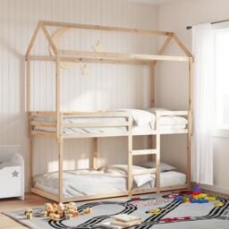 Berkfield Home Bunk Bed without Mattress 80x200 cm Solid Wood Pine in Brown