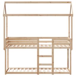 Berkfield Home Bunk Bed without Mattress 80x200 cm Solid Wood Pine in Brown - thumbnail 4