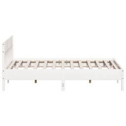 Berkfield Home Bed Frame without Mattress White 180x200 cm Super King Solid Wood Pine - thumbnail 5