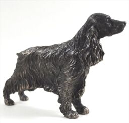 Animal Crackers Cocker Spaniel Dog Figurine In Solid Cold Cast Bronze, Quality Dog Lover Home Decoration in Bronze - thumbnail 1