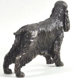 Animal Crackers Cocker Spaniel Dog Figurine In Solid Cold Cast Bronze, Quality Dog Lover Home Decoration in Bronze - thumbnail 4