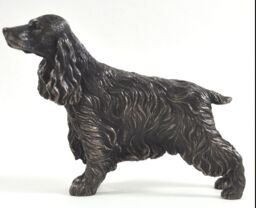 Animal Crackers Cocker Spaniel Dog Figurine In Solid Cold Cast Bronze, Quality Dog Lover Home Decoration in Bronze - thumbnail 3