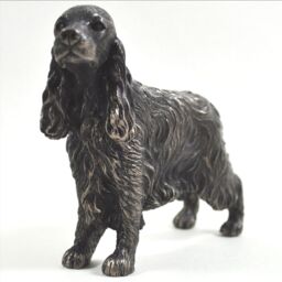 Animal Crackers Cocker Spaniel Dog Figurine In Solid Cold Cast Bronze, Quality Dog Lover Home Decoration in Bronze - thumbnail 2