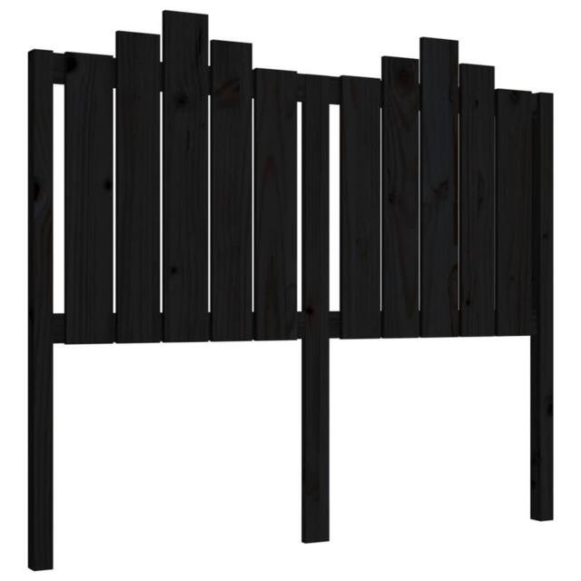 Berkfield Home Bed Headboard Black 126x4x110 cm Solid Wood Pine - Size: 126 x 4 x 110 cm - image 1
