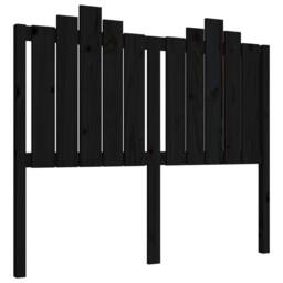 Berkfield Home Bed Headboard Black 126x4x110 cm Solid Wood Pine - Size: 126 x 4 x 110 cm - thumbnail 1