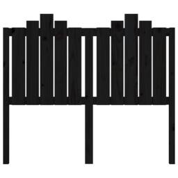 Berkfield Home Bed Headboard Black 126x4x110 cm Solid Wood Pine - Size: 126 x 4 x 110 cm - thumbnail 4