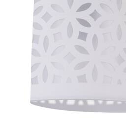 First Choice Lighting Antique Brass Stick Table Lamp with White Laser Cut Shade in Bronze - thumbnail 4