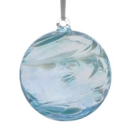 Sienna Glass Angel Orb - Archangel Raguel - Aquamarine in Pale Blue - thumbnail 3