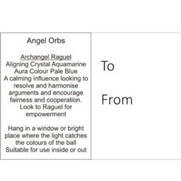 Sienna Glass Angel Orb - Archangel Raguel - Aquamarine in Pale Blue - thumbnail 4