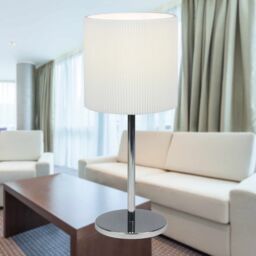 First Choice Lighting White Pleated 15cm Table Lamp Shade - thumbnail 4