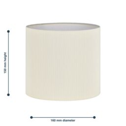 First Choice Lighting White Pleated 15cm Table Lamp Shade - thumbnail 6