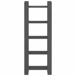 Berkfield Home Beautiful Book Cabinet/Room Divider Grey 60x35x160 cm Solid Wood - Size: 60 x 35 x 160 cm - thumbnail 1