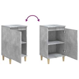 Berkfield Home Classic Bedside Cabinets 2 pcs Concrete Grey 40x35x70 cm Engineer - Size: 40 x 35 x 70 cm - thumbnail 8