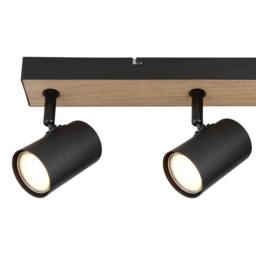 Netlighting Robby Twin Ceiling Spotlight Matt Black 3x GU10 - thumbnail 5