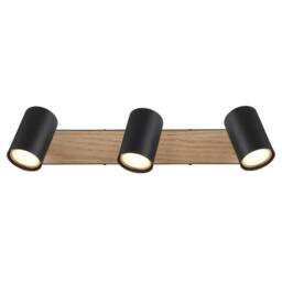 Netlighting Robby Twin Ceiling Spotlight Matt Black 3x GU10 - thumbnail 4