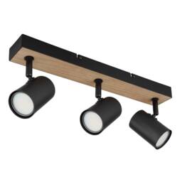 Netlighting Robby Twin Ceiling Spotlight Matt Black 3x GU10 - thumbnail 2