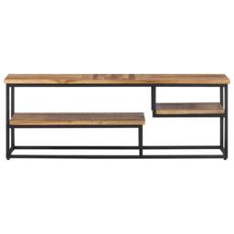 Berkfield Home TV Cabinet 110x30x39 cm Solid Reclaimed Teak in Brown - Size: 110 x 30 x 39 cm - thumbnail 1