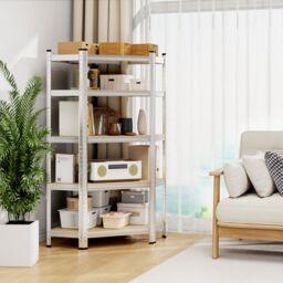VonHaus 5 Tier Garage Shelving Units in Silver - thumbnail 9