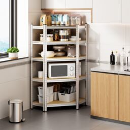 VonHaus 5 Tier Garage Shelving Units in Silver - thumbnail 8