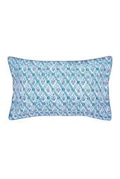 English Heritage 'St John's Trellis' Cotton Duvet Cover Set in Blue - Size: Single - thumbnail 3