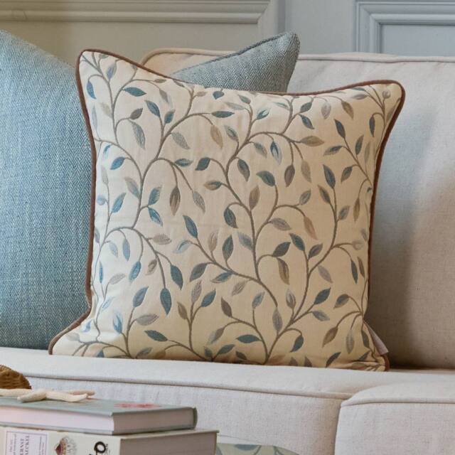 Voyage Maison Cervino Piped Jacquard Cushion in Cream - Size: 43 cm x 43 cm - image 1