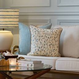 Voyage Maison Cervino Piped Jacquard Cushion in Cream - Size: 43 cm x 43 cm - thumbnail 6