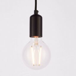 Loops Multi Light Ceiling Pendant 6 Bulb Matt Black Industrial Adjustable Hang Hook - thumbnail 4