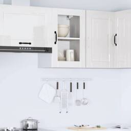 Berkfield Home Kitchen Wall Cabinet with Glass Door¬†Porto High Gloss White - thumbnail 4