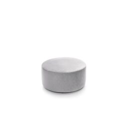 Abakus Direct Chicago Spill-Proof Velvet Quilted Swivel Footstool in Light Grey - thumbnail 2