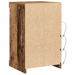 Berkfield Home Sideboard with LED Lights Old Wood 41x37x67 cm in Brown - Size: 41 x 37 x 67 cm - thumbnail 7