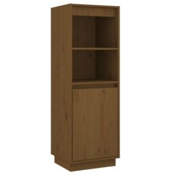 Berkfield Home Highboard Honey Brown 37x34x110 cm Solid Wood Pine - Size: 37 x 34 x 110 cm - thumbnail 2
