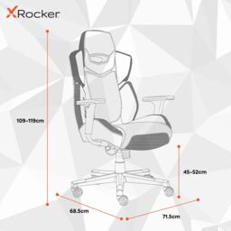 X Rocker Drogon Ergonomic PC Gaming Chair with Lumbar Support Cushion in Blue - thumbnail 7