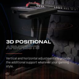 X Rocker Drogon Ergonomic PC Gaming Chair with Lumbar Support Cushion in Blue - thumbnail 3