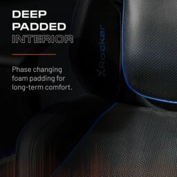 X Rocker Drogon Ergonomic PC Gaming Chair with Lumbar Support Cushion in Blue - thumbnail 4