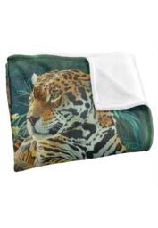 JQ Licensing Jmm-Jp Jungle Cats Leopards Silky Touch Super Soft Throw Blanket 152 X 127 cm in White - thumbnail 3