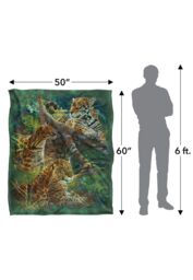 JQ Licensing Jmm-Jp Jungle Cats Leopards Silky Touch Super Soft Throw Blanket 152 X 127 cm in White - thumbnail 5