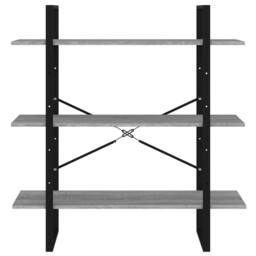 Berkfield Home Decorative Book Cabinet Grey Sonoma 100x30x105 cm Engineered Wood - Size: 100 x 30 x 105 cm - thumbnail 5