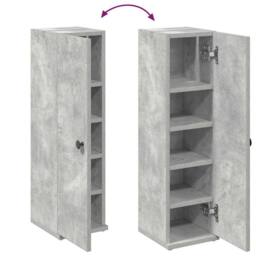 Berkfield Home Durable Bathroom Cabinet with Roll Holder Concrete Grey 20.5x22x72 cm - thumbnail 8