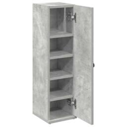 Berkfield Home Durable Bathroom Cabinet with Roll Holder Concrete Grey 20.5x22x72 cm - thumbnail 5